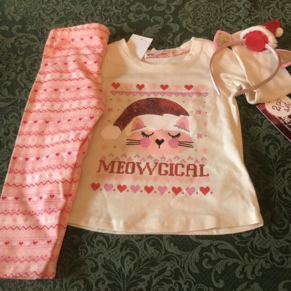 Nannette Other - NWt  18m or 2t Nannette santa cat christmas set